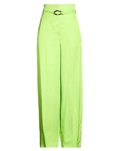 Liu •jo Woman Pants Lime Green Size 10 Linen, Viscose
