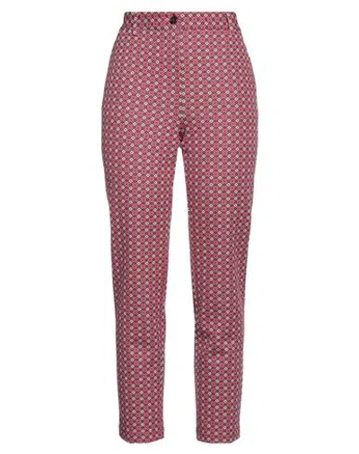 Liu •jo Woman Pants Magenta Size 10 Polyester, Cotton, Metallic Polyester, Polyamide, Elastane