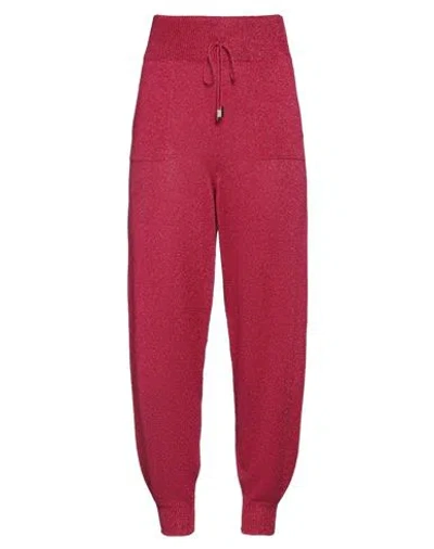 Liu •jo Woman Pants Magenta Size S Viscose, Metallic Polyester In Magenta