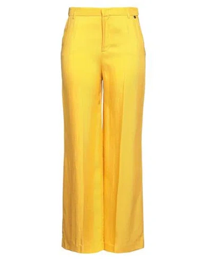 Liu •jo Woman Pants Marigold Size 10 Viscose, Linen