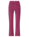Liu •jo Woman Pants Mauve Size 28 Cotton, Elastane In Purple