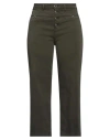 Liu •jo Woman Pants Military Green Size 27 Cotton, Elastane
