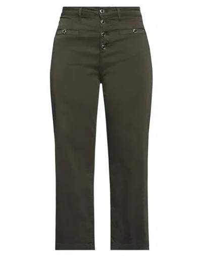 Liu •jo Woman Pants Military Green Size 27 Cotton, Elastane