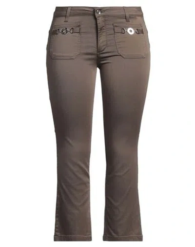 LIU •JO LIU •JO WOMAN PANTS MILITARY GREEN SIZE 25 COTTON, POLYESTER, ELASTANE