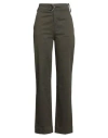 Liu •jo Woman Pants Military Green Size 6 Cotton, Elastane