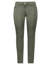 Liu •jo Woman Pants Military Green Size 28w-30l Cotton, Polyester, Elastane In Green