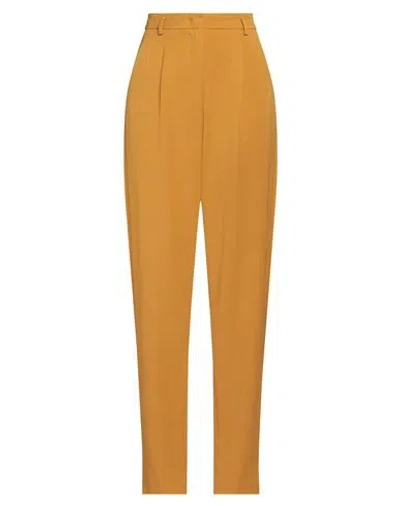 Liu •jo Woman Pants Mustard Size 4 Polyester, Viscose, Elastane In Yellow