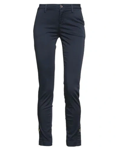 Liu •jo Woman Pants Navy Size 24 Cotton, Elastane In Blue