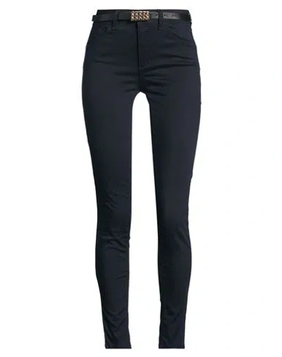 Liu •jo Woman Pants Navy Size 24w-30l Cotton, Polyester, Elastane In Blue