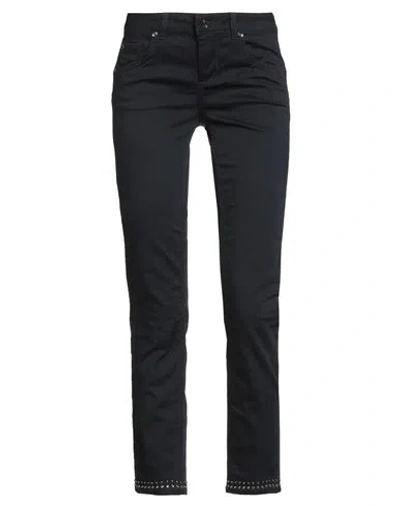 Liu •jo Woman Pants Navy Size 26w-28l Cotton, Polyester, Elastane In Black