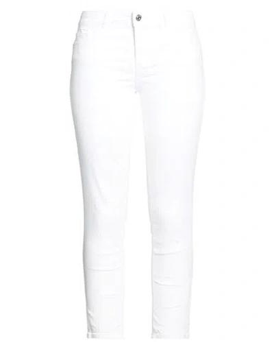 Liu •jo Woman Pants Off White Size 24w-28l Cotton, Elastane