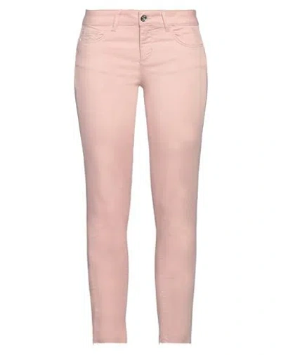 LIU •JO LIU •JO WOMAN PANTS PINK SIZE 25W-28L COTTON, POLYESTER, ELASTANE
