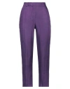 Liu •jo Woman Pants Purple Size 4 Viscose, Linen