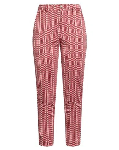 LIU •JO LIU •JO WOMAN PANTS RED SIZE 6 POLYESTER, POLYAMIDE, ELASTANE