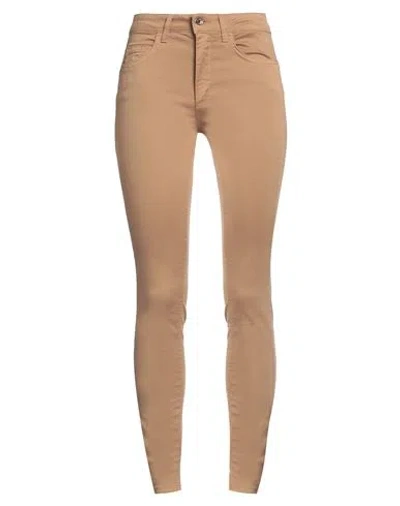 Liu •jo Woman Pants Sand Size 25w-30l Cotton, Elastane In Beige