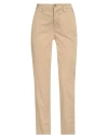 Liu •jo Woman Pants Sand Size 26 Cotton, Elastane In Beige