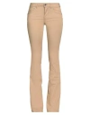 Liu •jo Woman Pants Sand Size 26 Cotton, Polyester, Elastane In Beige