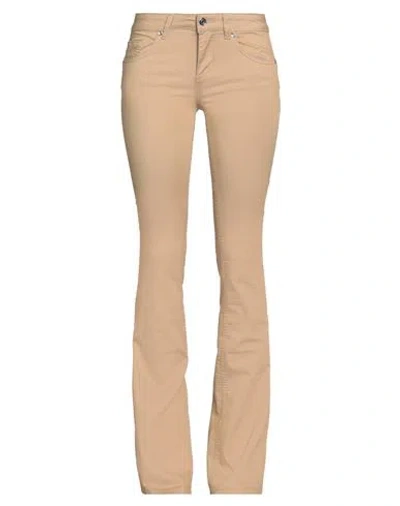 Liu •jo Woman Pants Sand Size 26 Cotton, Polyester, Elastane In Beige