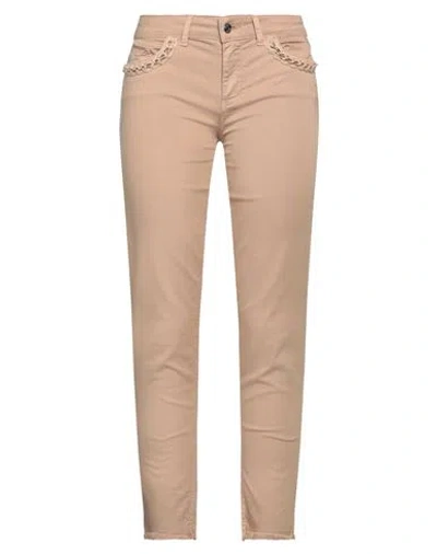 Liu •jo Woman Jeans Sand Size 27w-30l Cotton, Polyester, Elastane In Beige