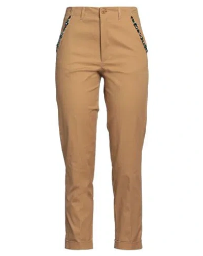 Liu •jo Woman Pants Sand Size 8 Cotton, Elastane In Beige