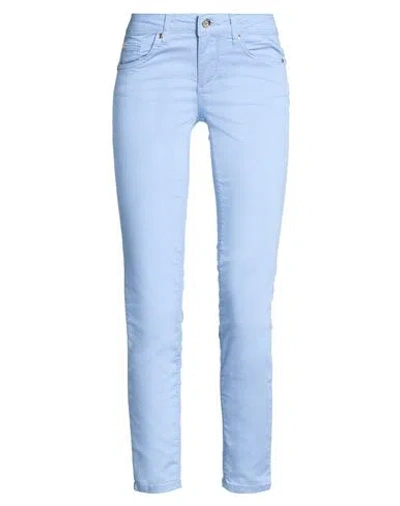 Liu •jo Woman Pants Sky Blue Size 25w-28l Cotton, Polyester, Elastane