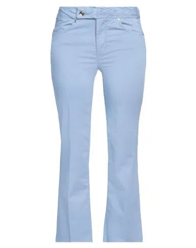 Liu •jo Woman Pants Sky Blue Size 28w-28l Cotton, Polyester, Elastane In Blue