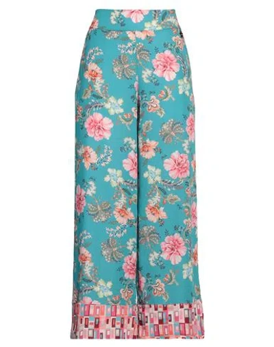 Liu •jo Woman Pants Turquoise Size M Polyester, Elastane In Blue