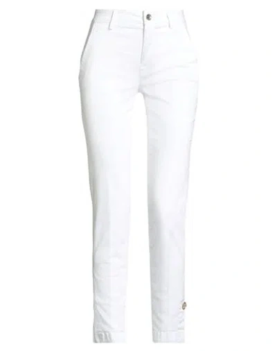 Liu •jo Woman Pants White Size 24 Cotton, Elastane
