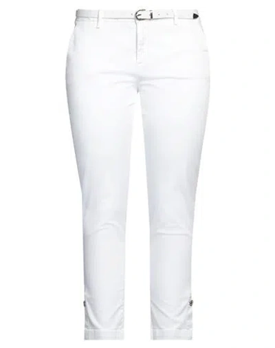 Liu •jo Woman Pants White Size 25 Cotton, Elastane