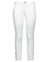 Liu •jo Woman Pants White Size 25 Cotton, Elastane In White