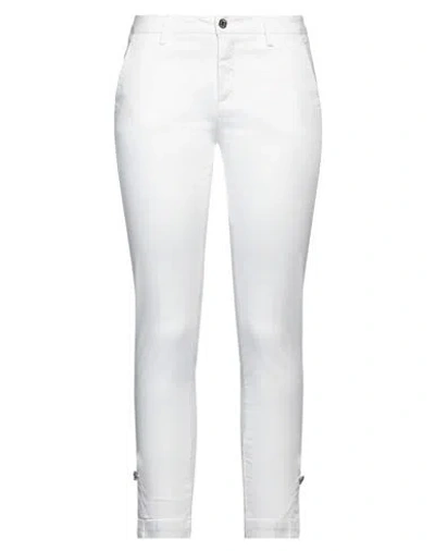 Liu •jo Woman Pants White Size 25 Cotton, Elastane
