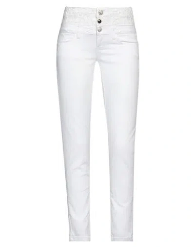 Liu •jo Woman Pants White Size 27 Cotton, Elastane, Polyester