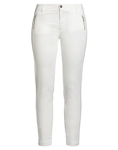 Liu •jo Woman Pants White Size 28 Cotton, Elastane