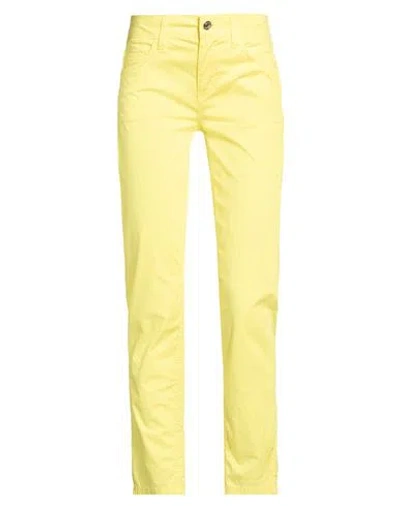 Liu •jo Woman Pants Yellow Size 25w-28l Cotton, Elastane