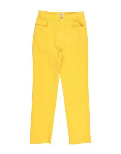 Liu •jo Woman Pants Yellow Size 26 Cotton, Elastane
