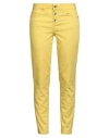 Liu •jo Woman Pants Yellow Size 28w-28l Cotton, Polyester, Elastane