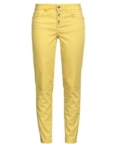 Liu •jo Woman Pants Yellow Size 28w-28l Cotton, Polyester, Elastane