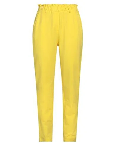 Liu •jo Woman Pants Yellow Size 4 Cotton, Elastane