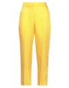 Liu •jo Woman Pants Yellow Size 8 Viscose, Linen In Yellow