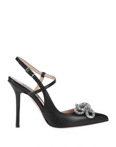 Liu •jo Woman Pumps Black Size 8 Goat Skin
