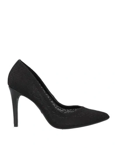 Liu •jo Woman Pumps Black Size 8 Textile Fibers, Leather