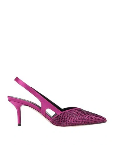 Liu •jo Woman Pumps Garnet Size 6 Textile Fibers In Pink