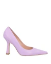 Liu •jo Woman Pumps Lilac Size 7 Soft Leather In Purple