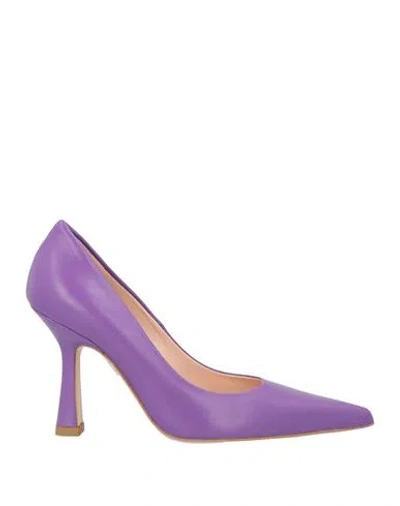 Liu •jo Woman Pumps Mauve Size 8 Soft Leather In Purple