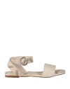 Liu •jo Woman Sandals Beige Size 8 Textile Fibers In Beige