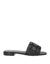 Liu •jo Woman Sandals Black Size 7 Soft Leather In Black