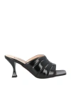 Liu •jo Woman Sandals Black Size 7 Leather