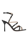 Liu •jo Woman Sandals Black Size 10 Leather