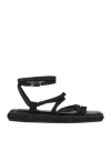 Liu •jo Woman Sandals Black Size 7 Soft Leather