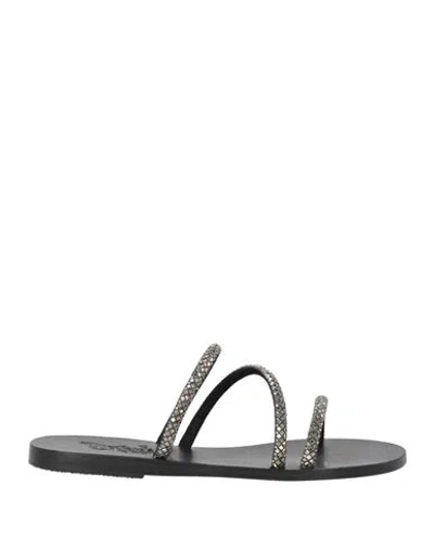 Liu •jo Woman Sandals Black Size 8 Leather